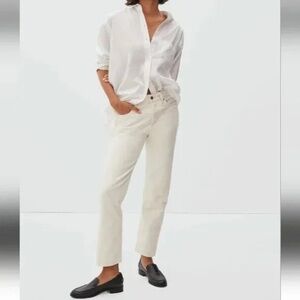 Everlane 90’s Rigid Slouch Jeans Ecru Womens Sz 31 W